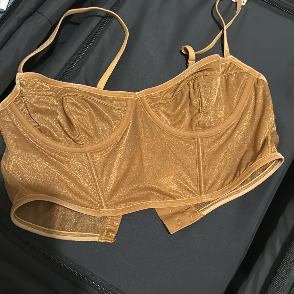 SKIMS Glissenette corset crop top